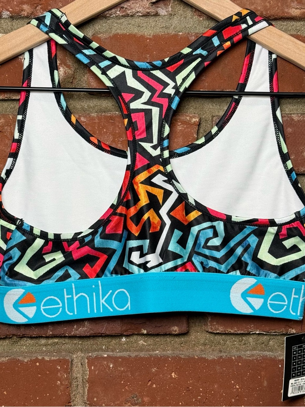 ETHIKA Sports Bra Size Medium The S bra Racerback - New w/Tags multi color - Picture 2 of 11